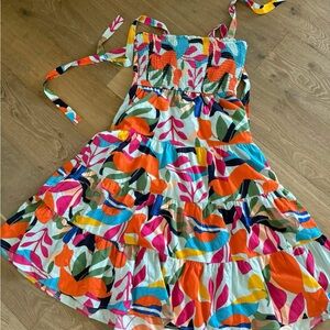 THML Multicolor Leaf Pattern womens Dress